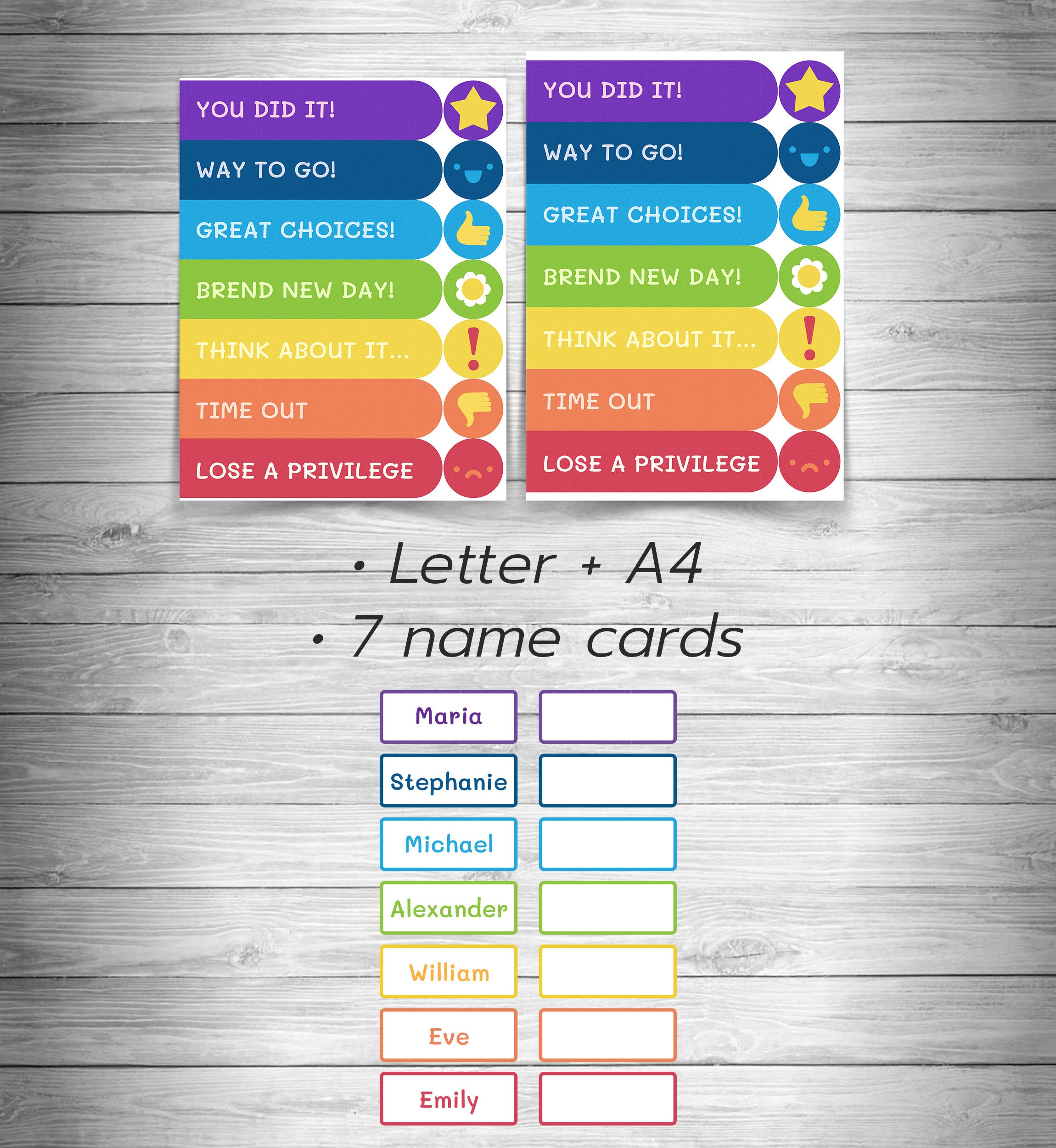 Printable Behavior Chart for Kids - Etsy