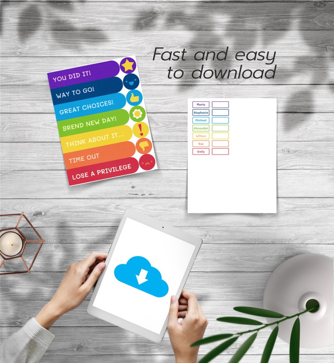 Printable Behavior Chart for Kids - Etsy
