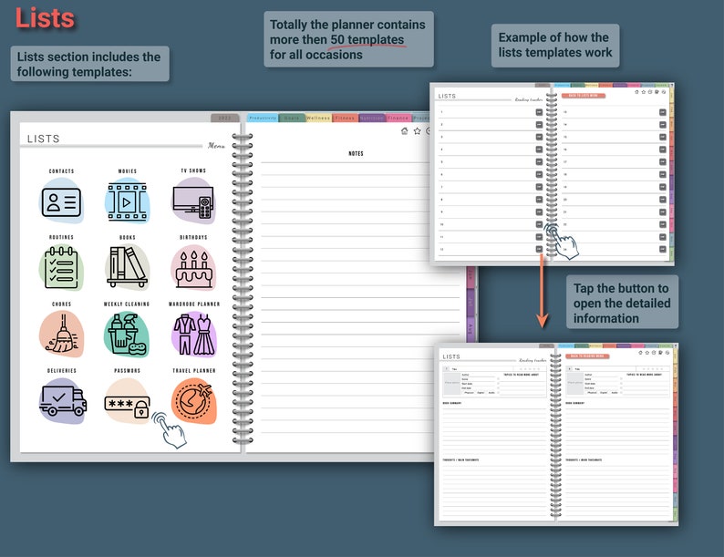 Goodnotes Planner for iPad 2022 2023 Digital Life Planner Etsy