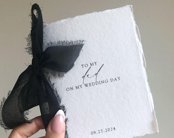 Deckled Edge Wedding Day Cards | "To My ... On My Wedding Day" Cards | Personalized