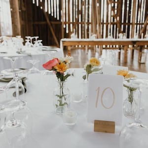 Hand-Painted Watercolour Deckled Edge Wedding Table Numbers