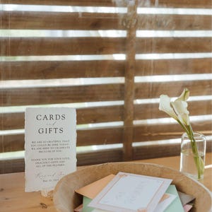Deckled Edge Wedding Signage | Customizable image 2