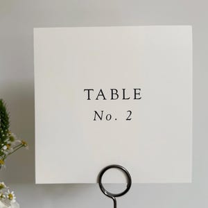 Square Wedding Table Numbers