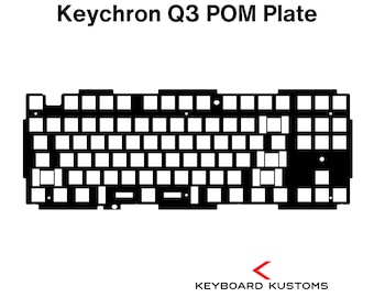 Precision Cut Keychron Q3 POM Plate For Keyboard Modding, Mechanical Keyboard Switch Plate, Replacement Switch Plate For Deeper Sound
