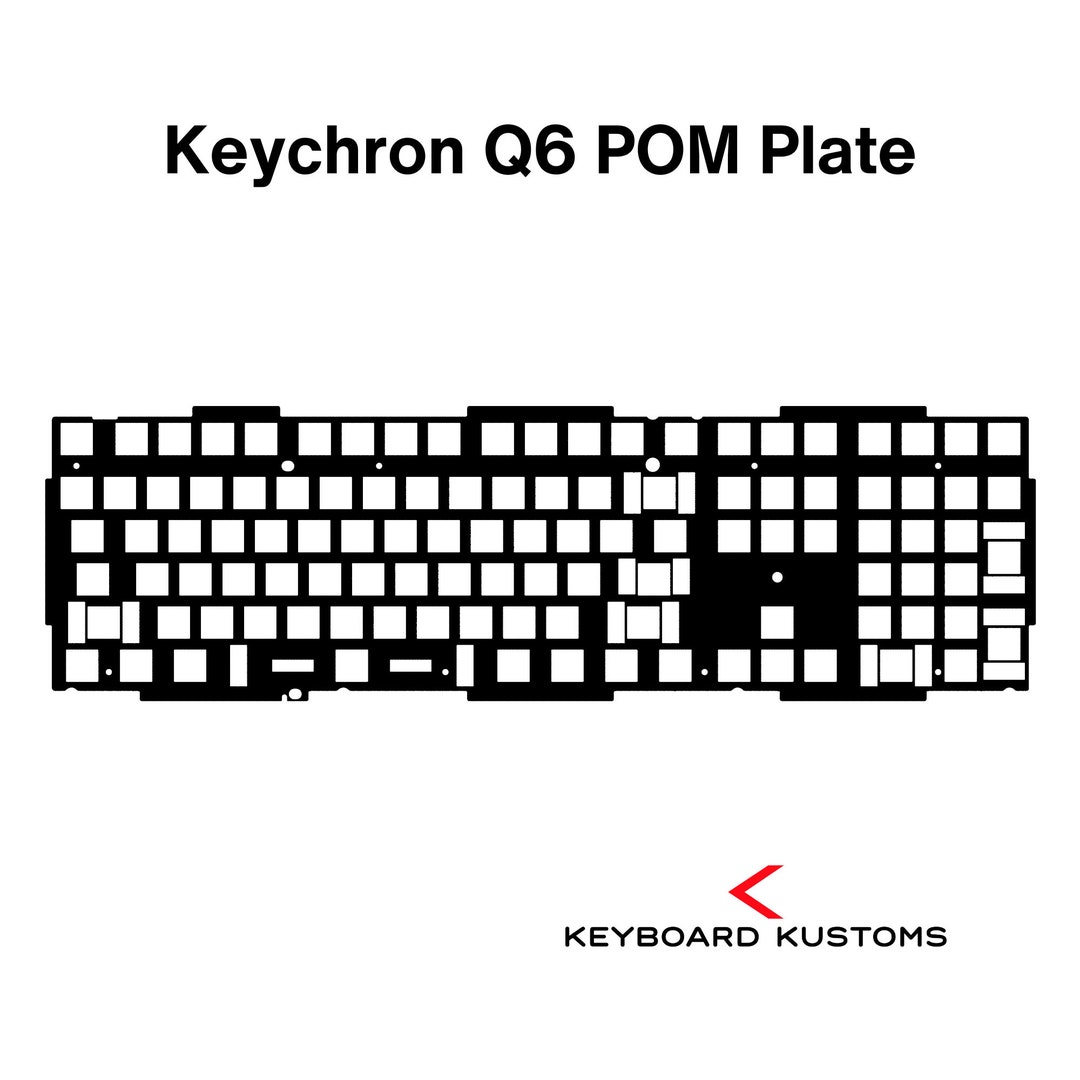 Precision Cut Keychron Q6 POM Plate for Keyboard Modding, Mechanical ...