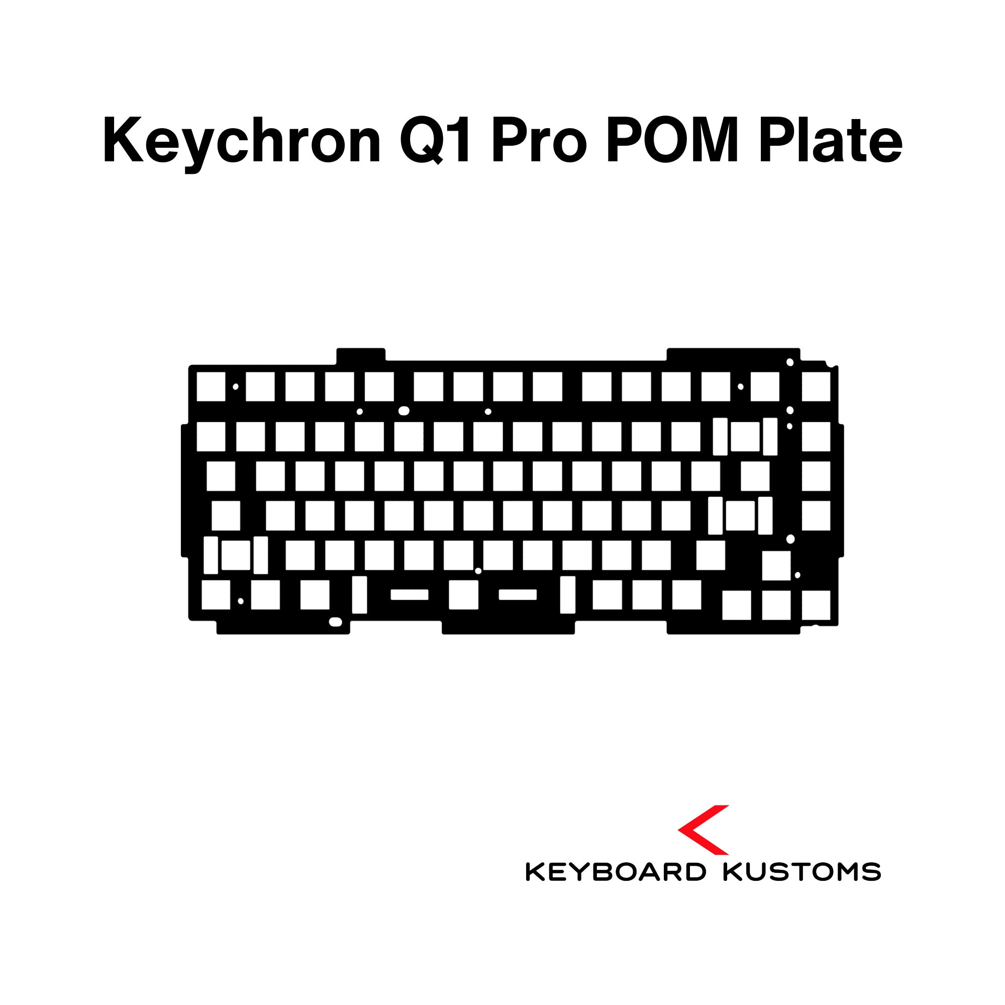 Precision Cut Keychron Q1 Pro POM Plate For Keyboard Modding, Mechanical Keyboard Switch Plate, Replacement Switch Plate For Deeper Sound