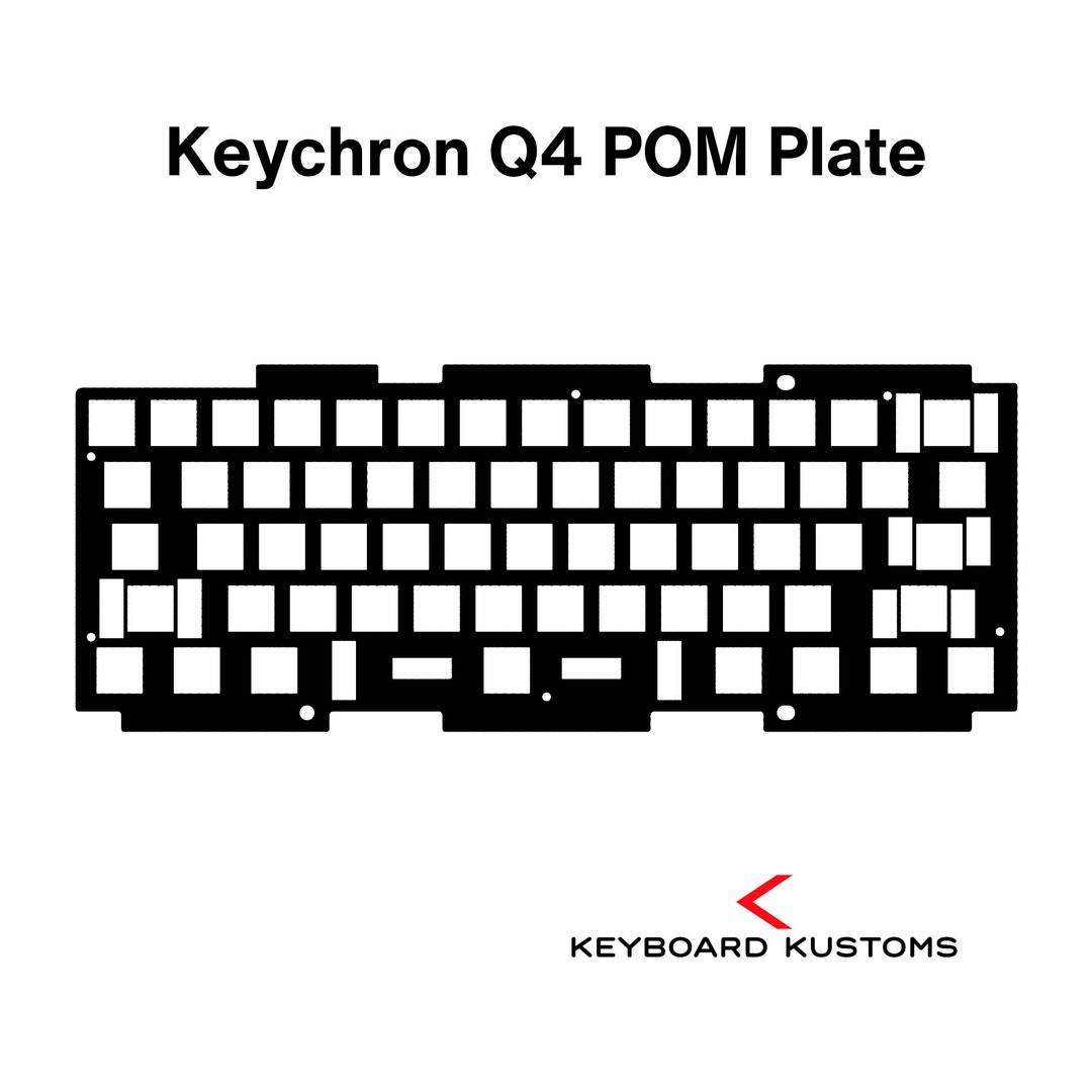 Precision Cut Keychron Q4 POM Plate for Keyboard Modding, Mechanical ...