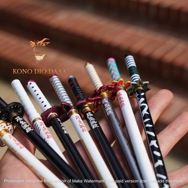 Anime Demon Sword Pen | Japanese Katana Pen | Anime Pen. Cosplay Props. Gifts. Anime Gifts