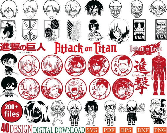 40 Designs | Anime Bundle SVG Digital Download | Japanese SVG | | Anime  Silhouette SVG | Anime Character | Kawaii svg | Anime svg packs