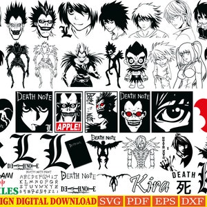 40 disegni / Anime Bundle SVG Digital Download / GIAPPONESE SVG / / Anime Silhouette SVG / Anime Character / Kawaii svg / Anime svg packs