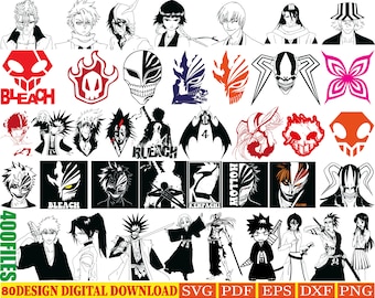 80 Diseños / Paquete de anime SVG Descarga digital / SVG japonés / / Silueta de anime SVG / Personaje de anime / Kawaii svg / Paquetes de anime svg