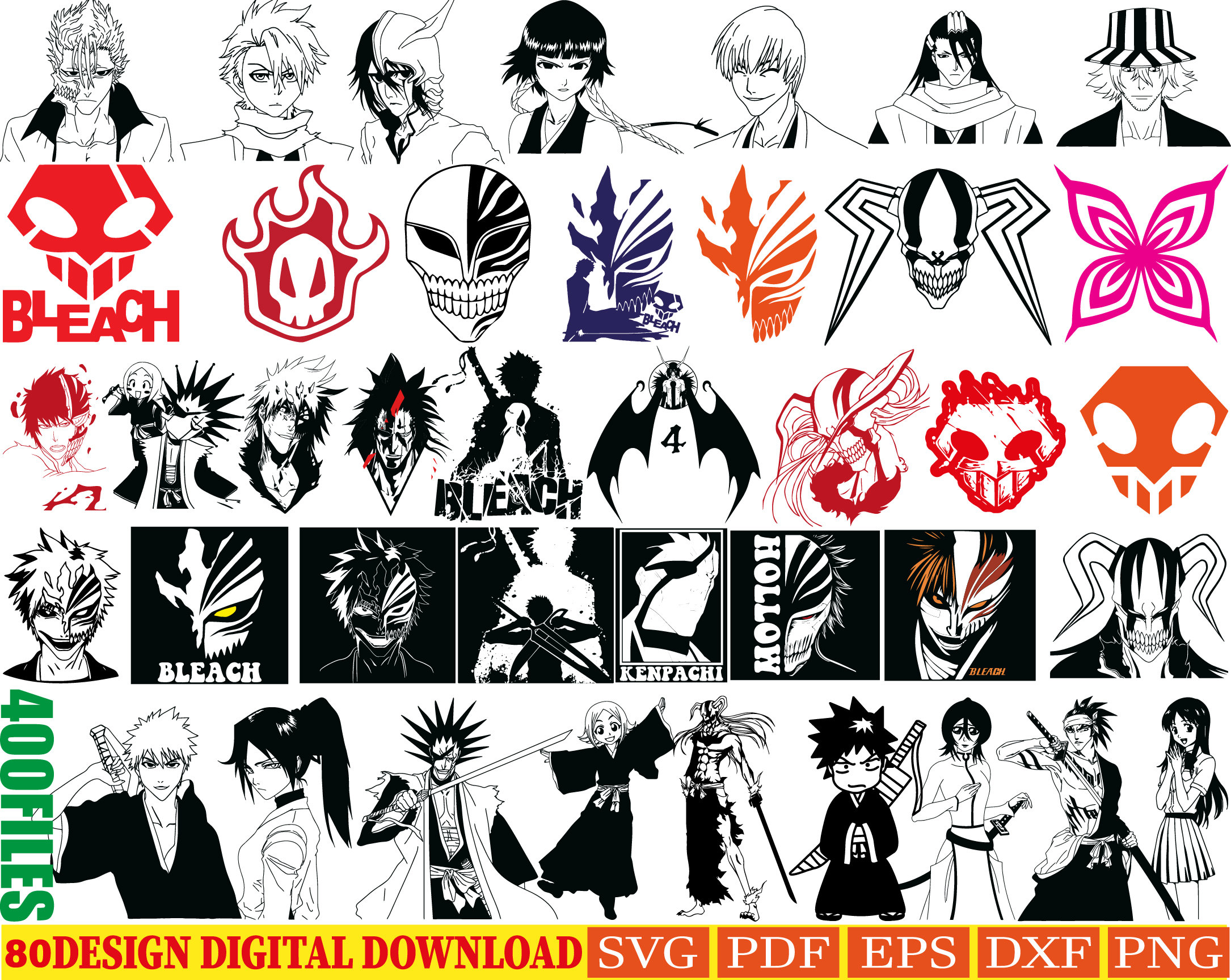 Bleach Ichigo Rukia Svg, Kurosaki Ichigo Svg, Kuchiki Rukia - Inspire Uplift