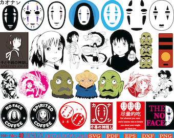 40 Designs, Anime SVG, Anime Bundle Layered, Anime Cutfile, Anime Bundle, Anime Clipart, Manga SVG, Manga Bundle, Anime Silhouette SVG