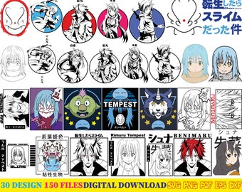 30 Diseños / Paquete de anime SVG Descarga digital / SVG japonés / / Silueta de anime SVG / Personaje de anime / Kawaii svg / Paquetes de anime svg