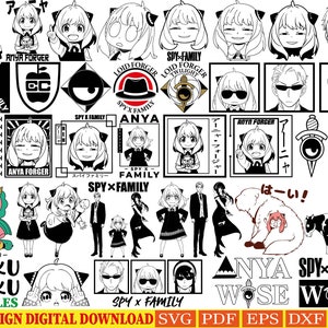 40 Diseños / Anime Bundle SVG Digital Download / Japanese SVG / / Anime Silhouette SVG / Anime Character / Kawaii svg / Anime svg packs