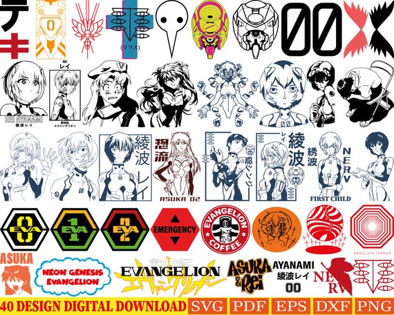 40 Designs | Anime Bundle SVG Digital Download | Japanese SVG | | Anime  Silhouette SVG | Anime Character | Kawaii svg | Anime svg packs