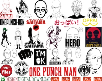 25 Diseños / Anime Bundle SVG Digital Download / Japanese SVG / / Anime Silhouette SVG / Anime Character / Kawaii svg / Anime svg packs