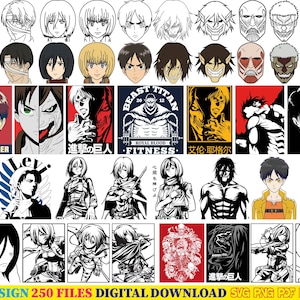 50 Designs | Anime Bundle SVG Digitaler Download | Japanische SVG | | Anime Silhouette SVG | Anime Charakter | Kawaii svg | Anime svg packs