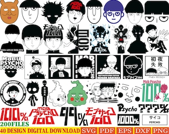 40 Diseños / Paquete de anime SVG Descarga digital / SVG japonés / / Silueta de anime SVG / Personaje de anime / Kawaii svg / Paquetes de anime svg