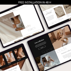 Shopify Theme Template | Shopify Jewelry Template | Minimalist Shopify Template |Shopify Website | Shopify Store | Web Design