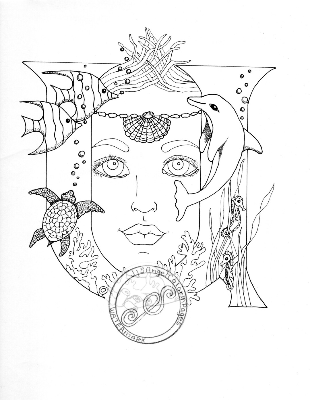 Letter U-under Sea, Coloring Page - Etsy Australia