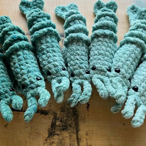 Limited Crochet Shrimp (Large, Green Gradient)