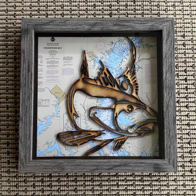 REDFISH ART Chesapeake Bay VIRGINA Fishing Fifth - Etsy