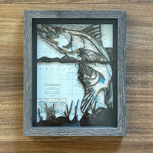 Florida Snook Wall Art – Coastal Fishing Decor, Inshore Snook Fishing Gift for Him, 8x10 Snook Art or Tournament Trophy