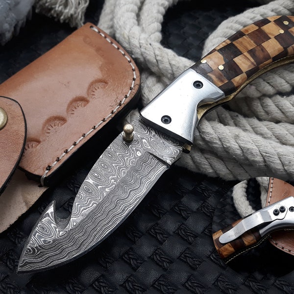 Hunting Knife With Gut Hook Etsy