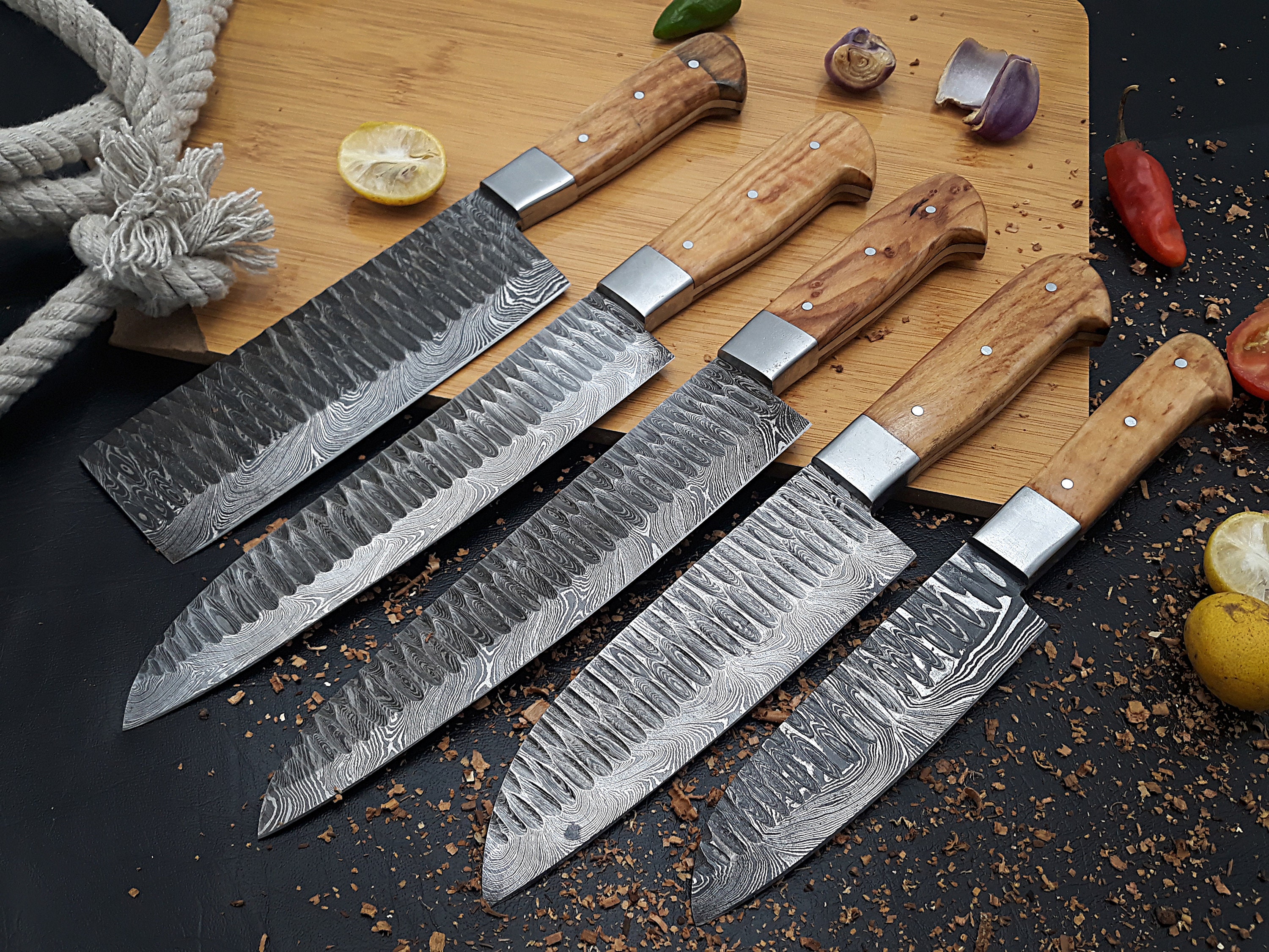 ReaNea Gold Steak Knives Set, Serrated Knife, Stainless Steel Sharp Dinner  Knife 