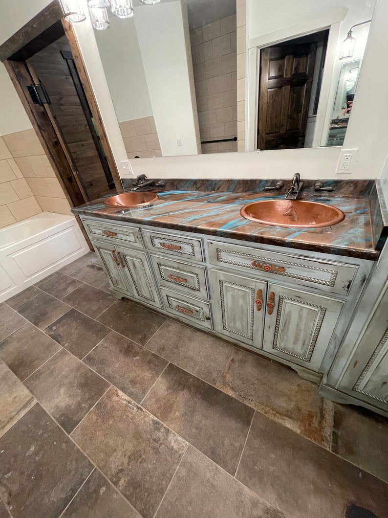 Distressed Countertops Custom Exotic Bathroom Vanity Countertop: Made-to-order Kitchen ...