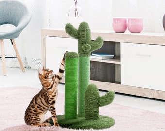 Cactus Cat Scratcher Scratching Post For Cats In Cat Tree Tower Condo, Cat furniture