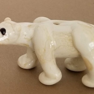 Polar Bear Lampwork Focal Bead