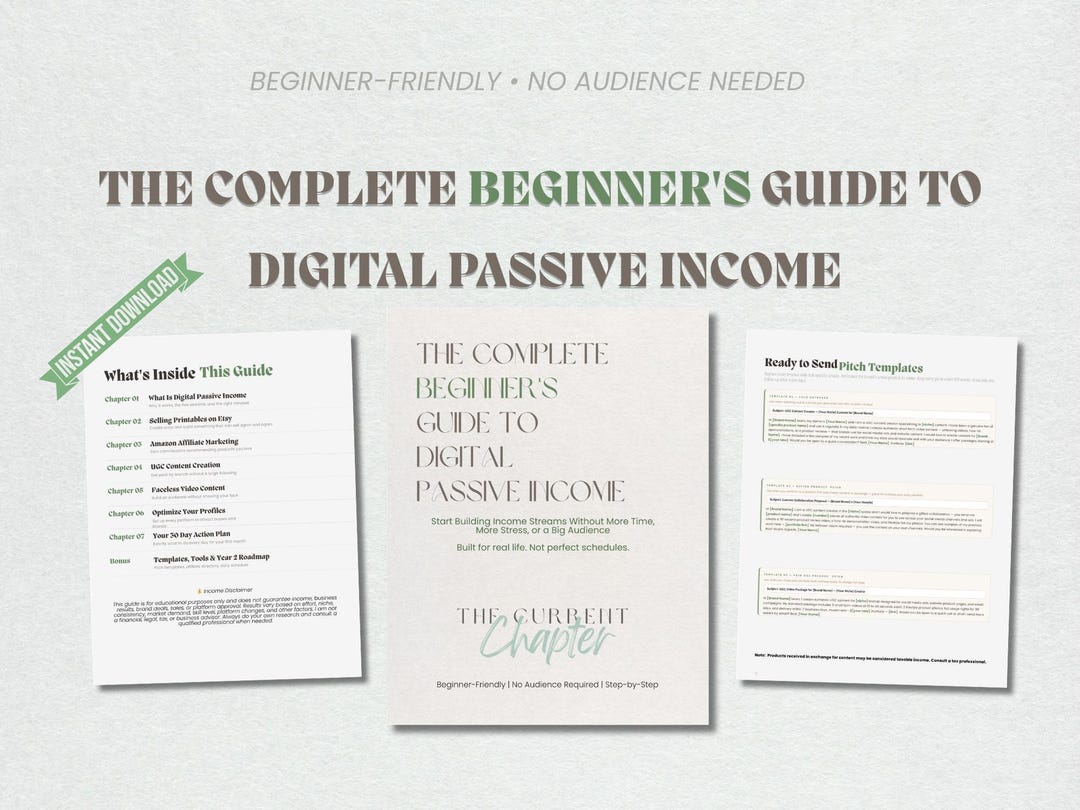 Passive Income Guide for Beginners Digital Download Passive Income ...
