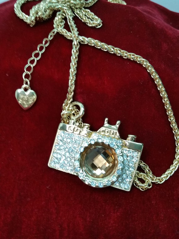 Betsey johnson camera necklace best sale