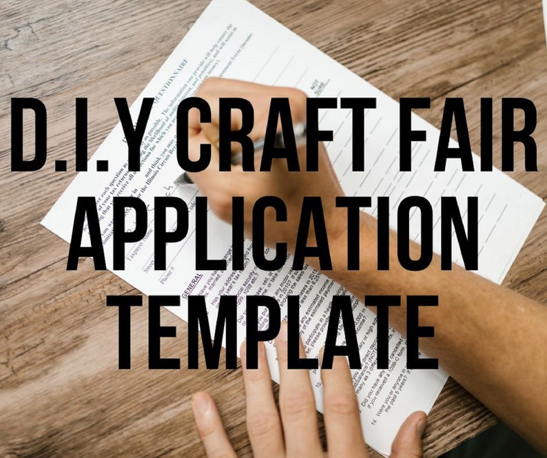 Craft Show Application Template Etsy Craft Show Application Template Etsy