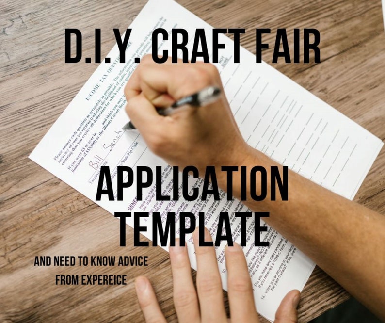 Craft Show Application Template Etsy Craft Show Application Template Etsy
