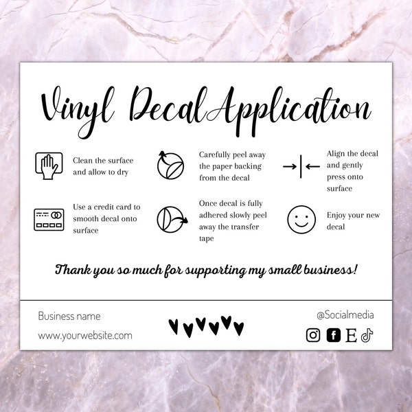 Applying Car Decal Instructions Etsy