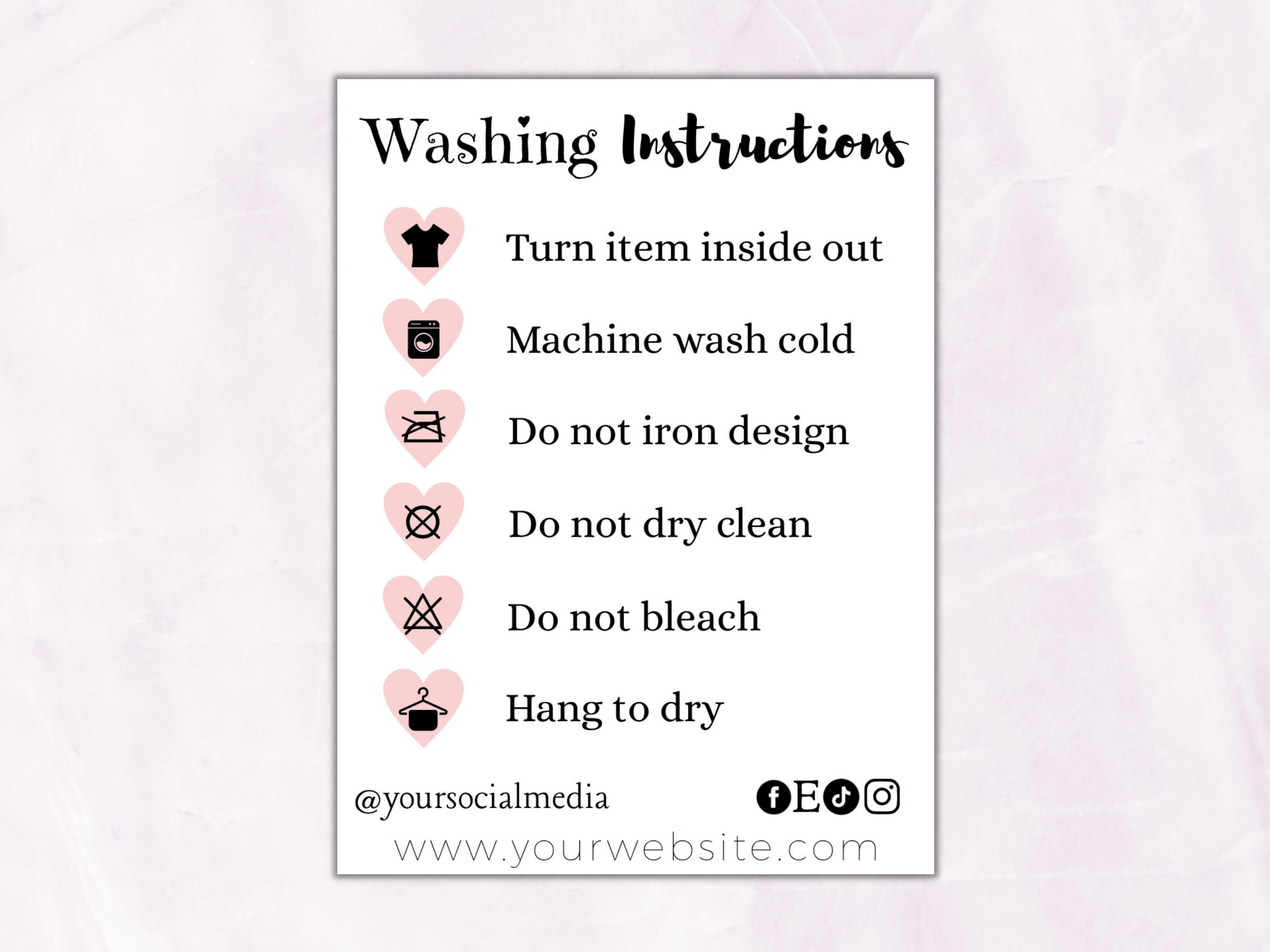 Clothes washing sale instructions