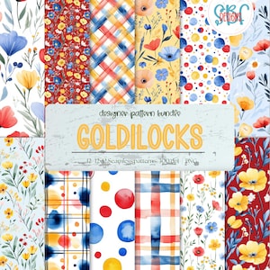Goldilocks Digital Paper Sublimatie Clipart Illustraties Graphics