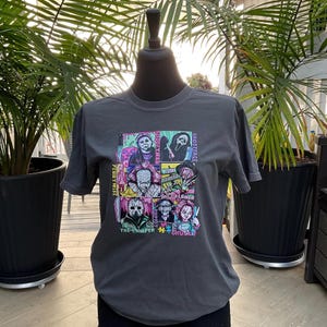Horror Movies Character photo collage t-shirt