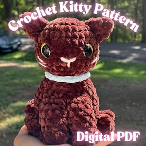 Adorable peluche chat Amigurumi pour débutant | Joli motif de chaton au crochet | Motif de chat au crochet pour débutants | Modèle de crochet facile