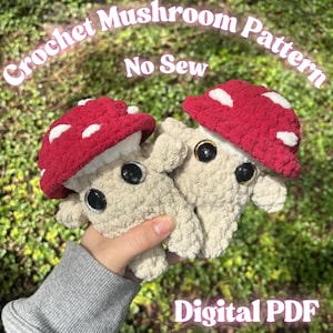 Crochet Mushroom Plushie Pattern, Cute Amigurumi Mushroom Toy, Soft Mushroom Plush, Mushroom Crochet Plush Pattern, Kawaii Crochet Mushroom