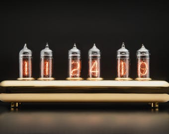 Reloj de tubo Nixie Deep Space-1 – Edición dorada