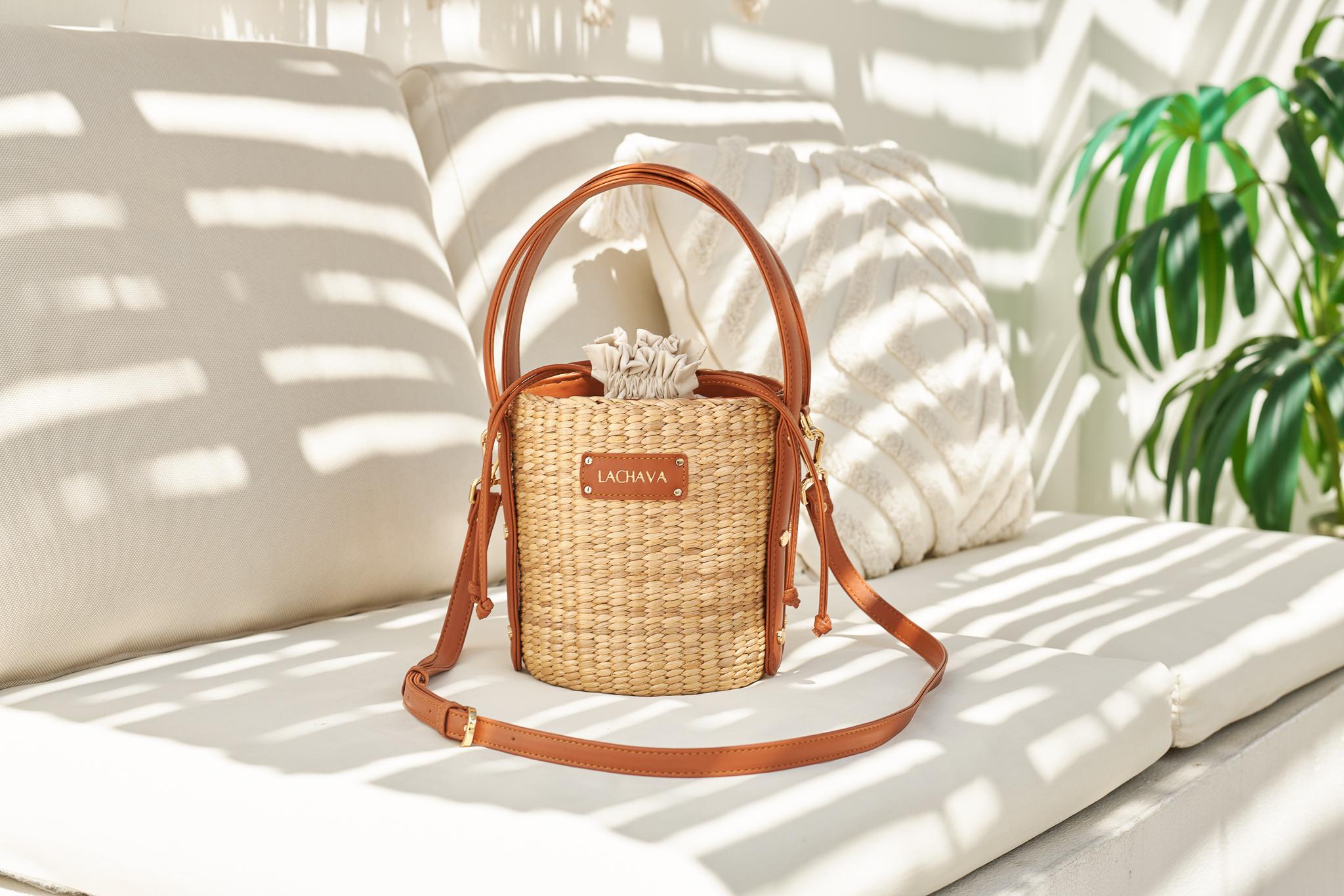 Rattan Korb Handtasche Korbgeflecht Rattan Bucket Bag Österreich