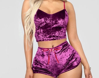 nike bandeau top and shorts set