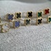 9mm mini clover earrings stud earrings clover style 18K gold plated 3 gold colours