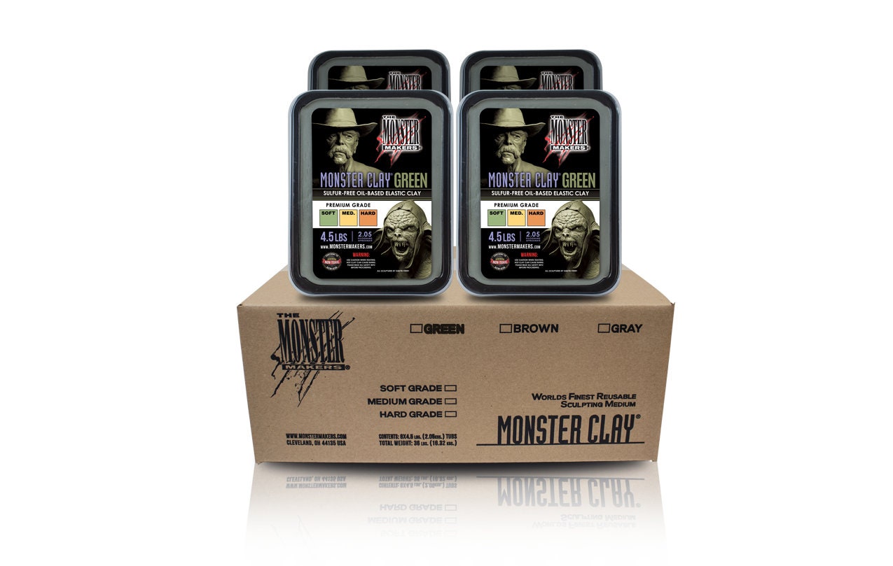 Monster Clay Premium Grade Modeling Clay green Medium 18lb Case Etsy