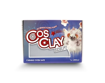 Cosclay Sculpt - Extra Firm Gray - Flexible Polymer Clay (1lb)
