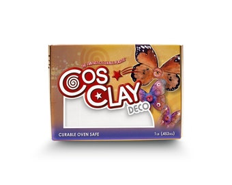 Cosclay Deco - White - Flexible Polymer Clay (1lb)